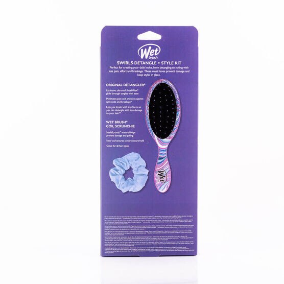 Kit Wet Brush Escova de Cabelo e Scrunchie Lilás