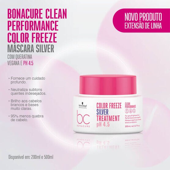 Máscara de Tratamento Schwarzkopf Bonacure Clean Performance Color Freeze Silver