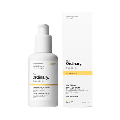 protetor solar fps 45 the ordinary uv filters serum