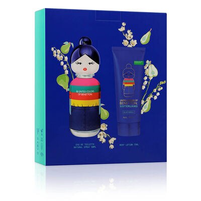Kit Coffret Benetton Sisterland Blue Neroli Feminino Eau de Toilette