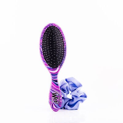 Kit Wet Brush Escova de Cabelo e Scrunchie Lilás