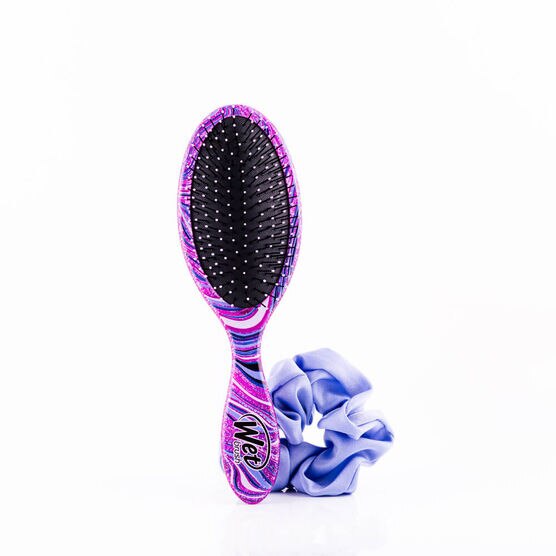 Kit Wet Brush Escova de Cabelo e Scrunchie Lilás