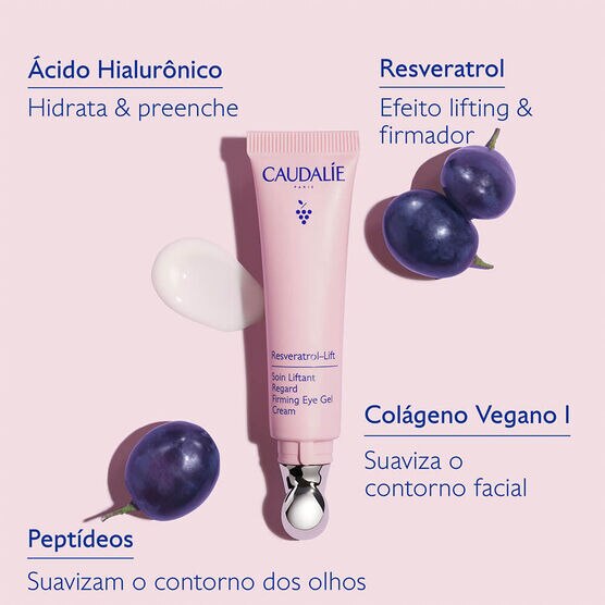 Creme de Olhos Firmador com Peptídeos Caudalie Resveratrol-Lift