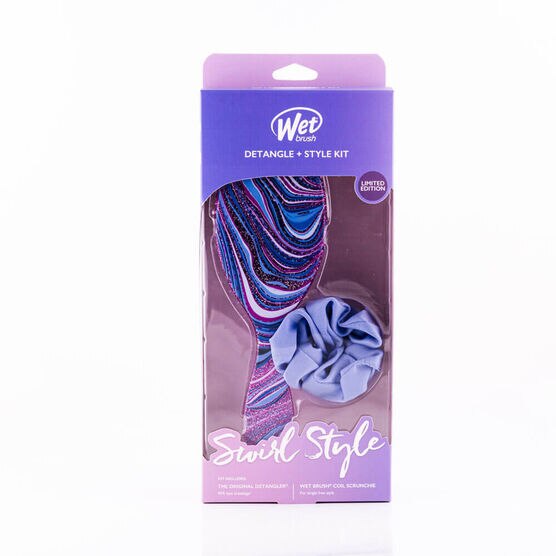 Kit Wet Brush Escova de Cabelo e Scrunchie Lilás