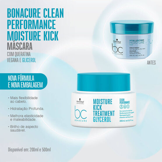 Máscara de Tratamento Schwarzkopf Bonacure Clean Performance Moisture Kick