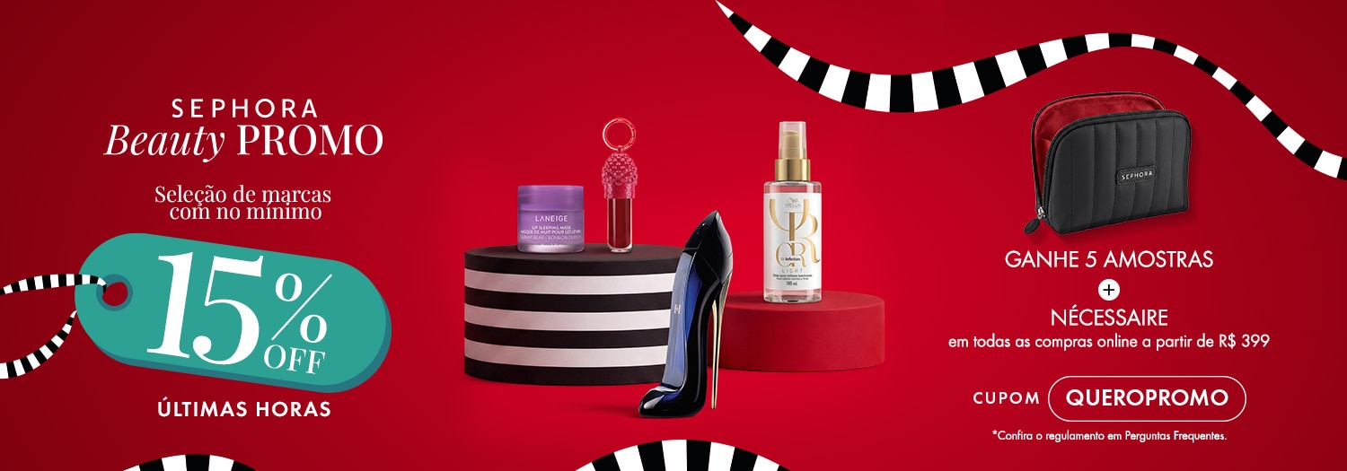 Beauty Promo - Ganhe 5 amostras + n&eacute;cessaire