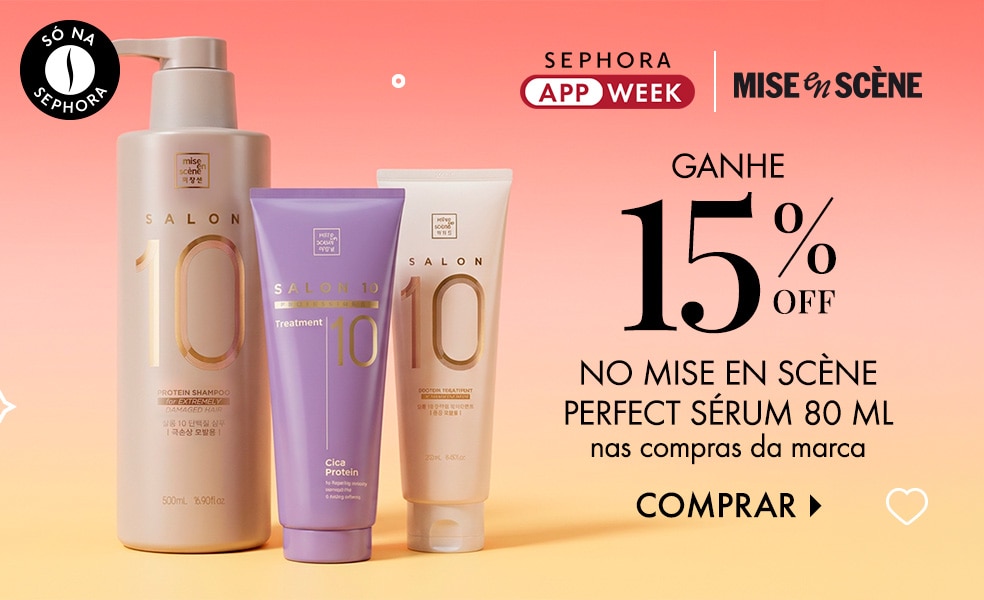 Mise en Scène | Ganhe 15% OFF no Óleo Capilar Mise en Scène Perfect Sérum 80ml nas compras da marca Salon 10