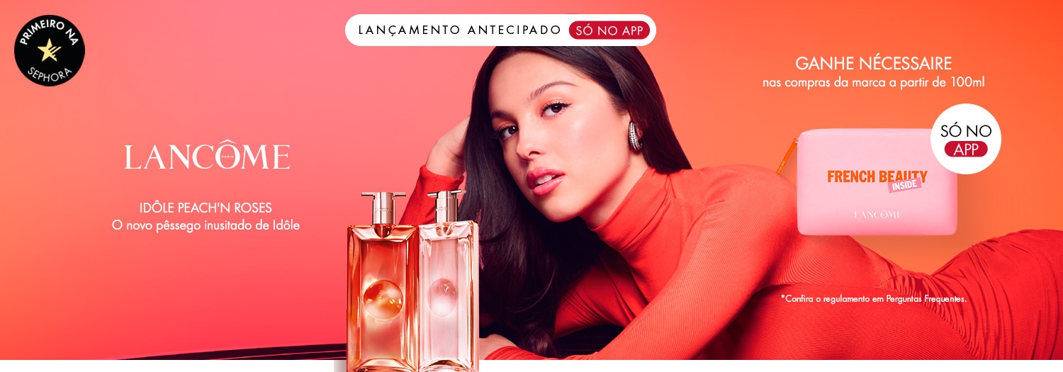 Lancôme - Lançamento Antecipado Só no App Idôle Peach. Ganhe pouch nas compras da marca a partir de R$ 399