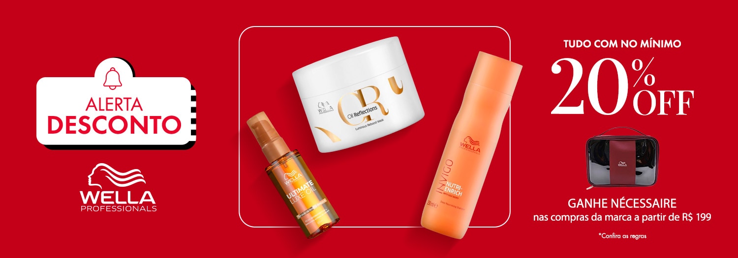 Wella Professionals - TUDO com no mínimo 20% OFF e ganhe nécessaire