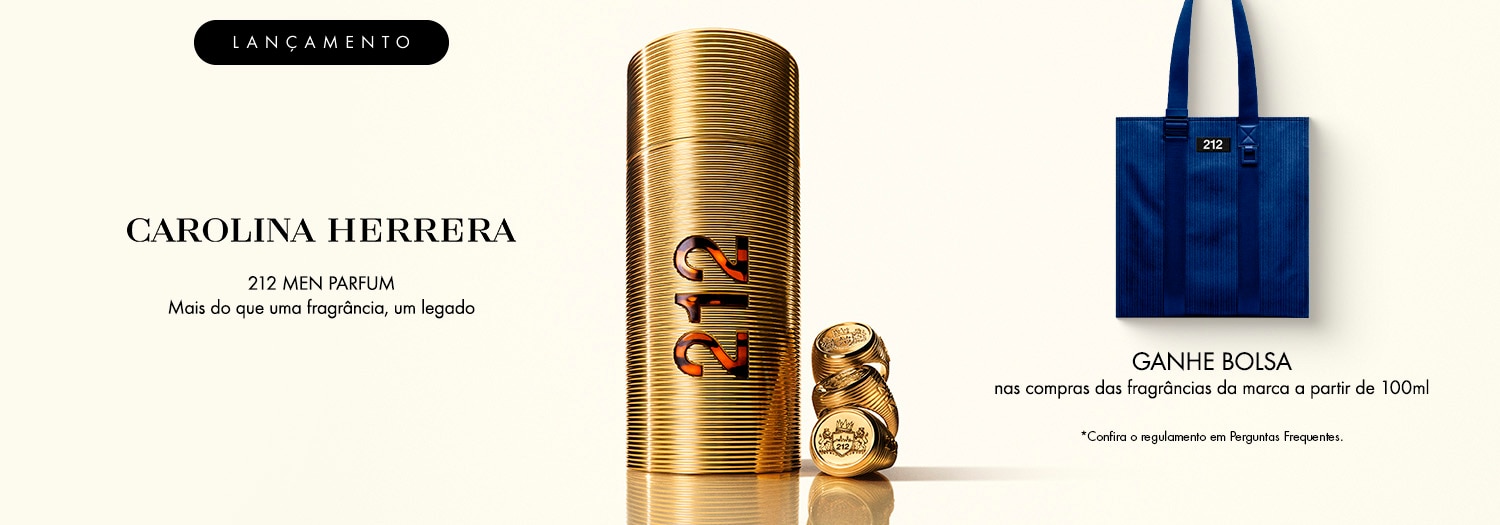 Carolina Herrera Bolsa nas fragrâncias a partir de 100ml