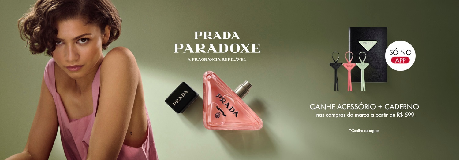 Prada - SÓ NO APP | Ganhe acessório e caderno