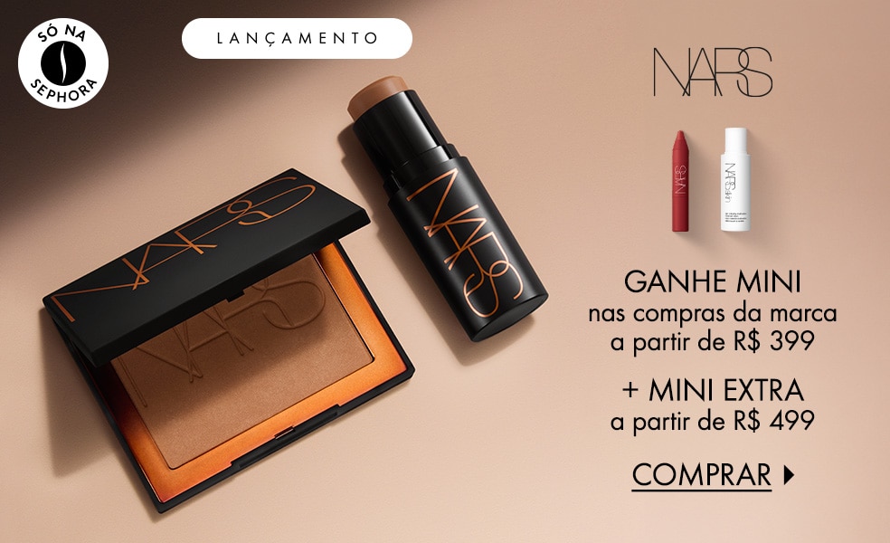 NARS | Ganhe mini nas compras da marca a partir de R$ 399 + mini extra a partir de R$ 499