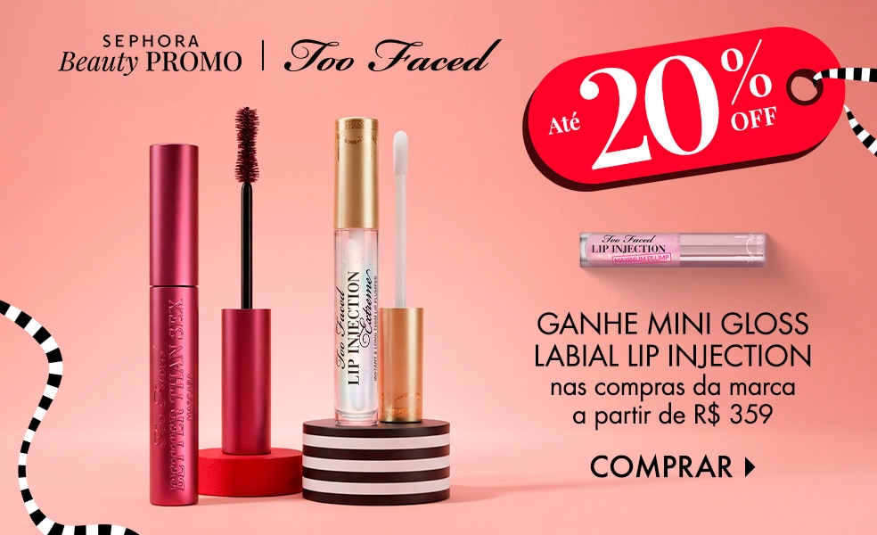 Too Faced | Ganhe mini Gloss labial Lip Injection nas compra acima de 359