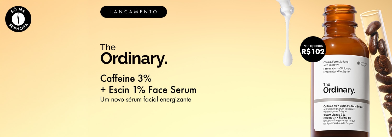 The Ordinary - Lançamento Caffeine 3% + Escin 1% Face Serum