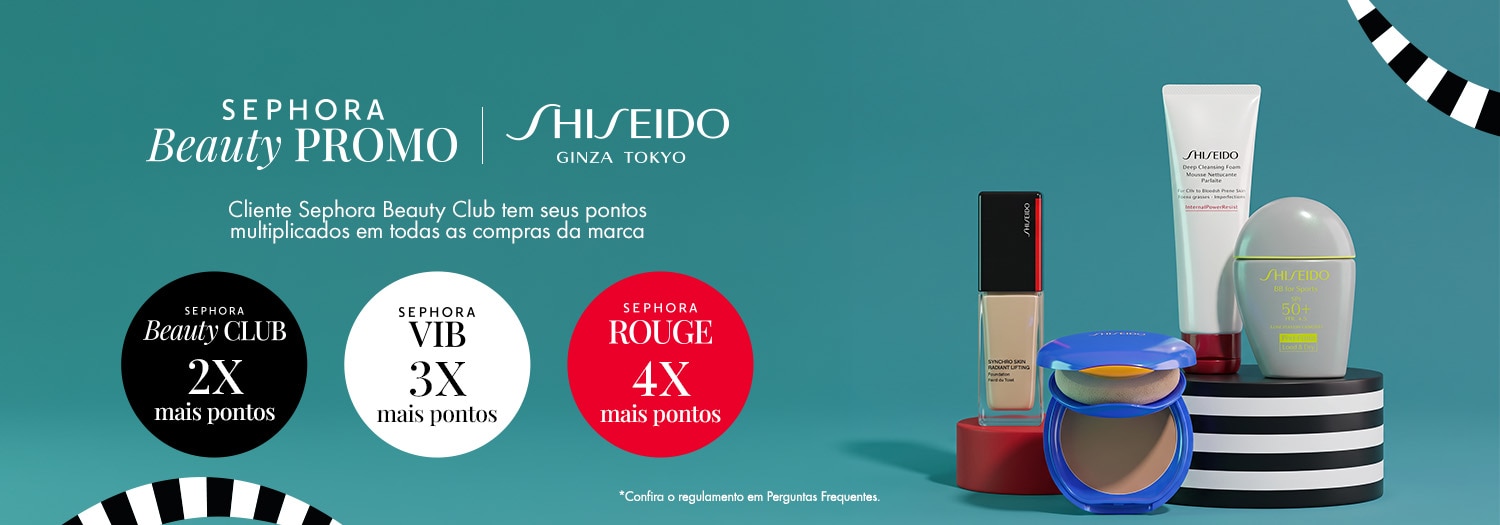 Shiseido - Beauty Club pontos multiplicados