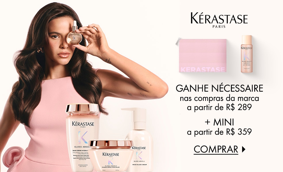 Kérastase | Ganhe nécessaire nas compras da marca a partir de R$ 289 + mini a partir de R$ 359