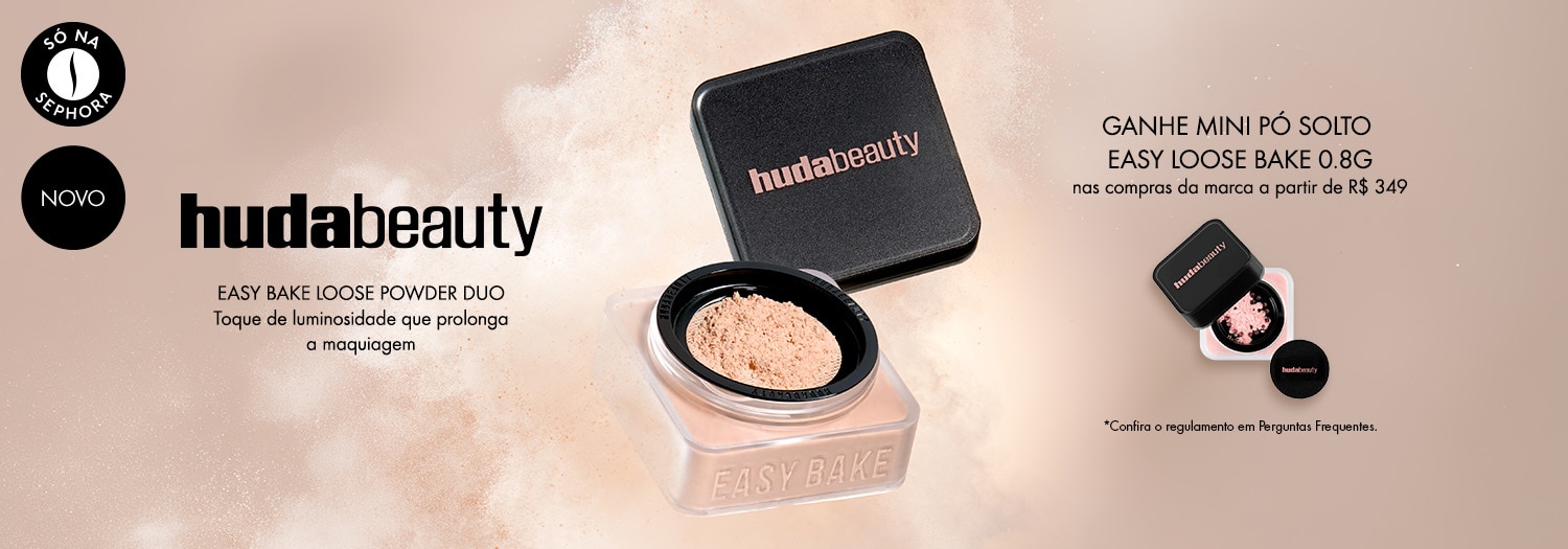 Huda Beauty Ganhe pó solto nas compras a partir de R$ 349