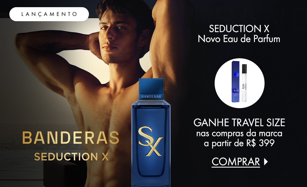Banderas | Ganhe travel size nas compras da marca a partir de R$ 399
