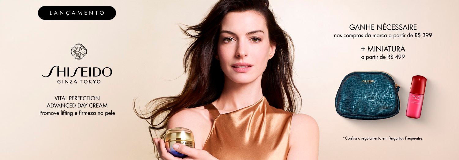 Shiseido Nécessaire e miniatura a partir de R$ 399