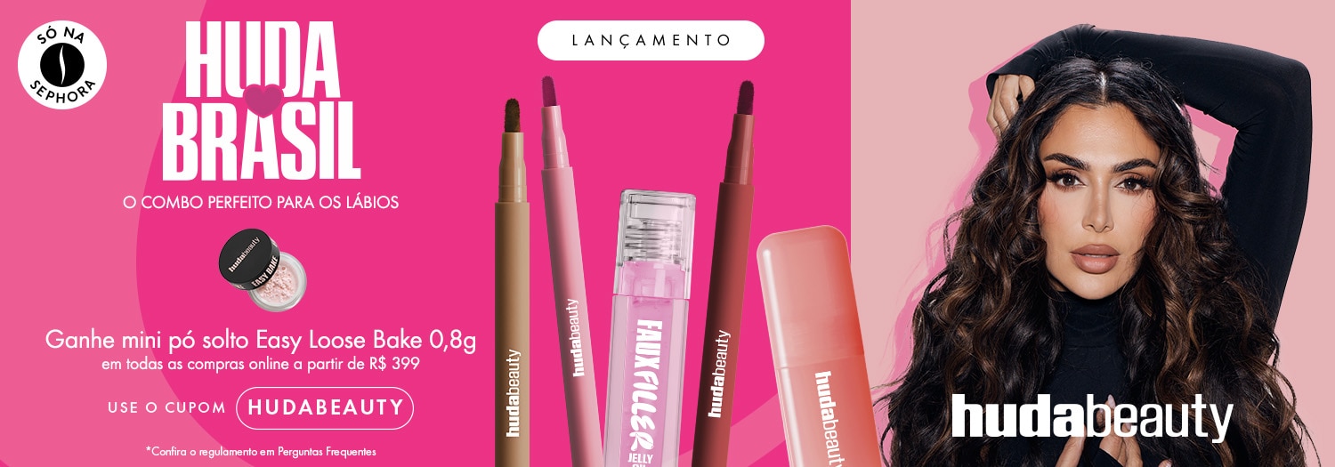 Huda Beauty - Ganhe mini pó solto a partir de R$ 399